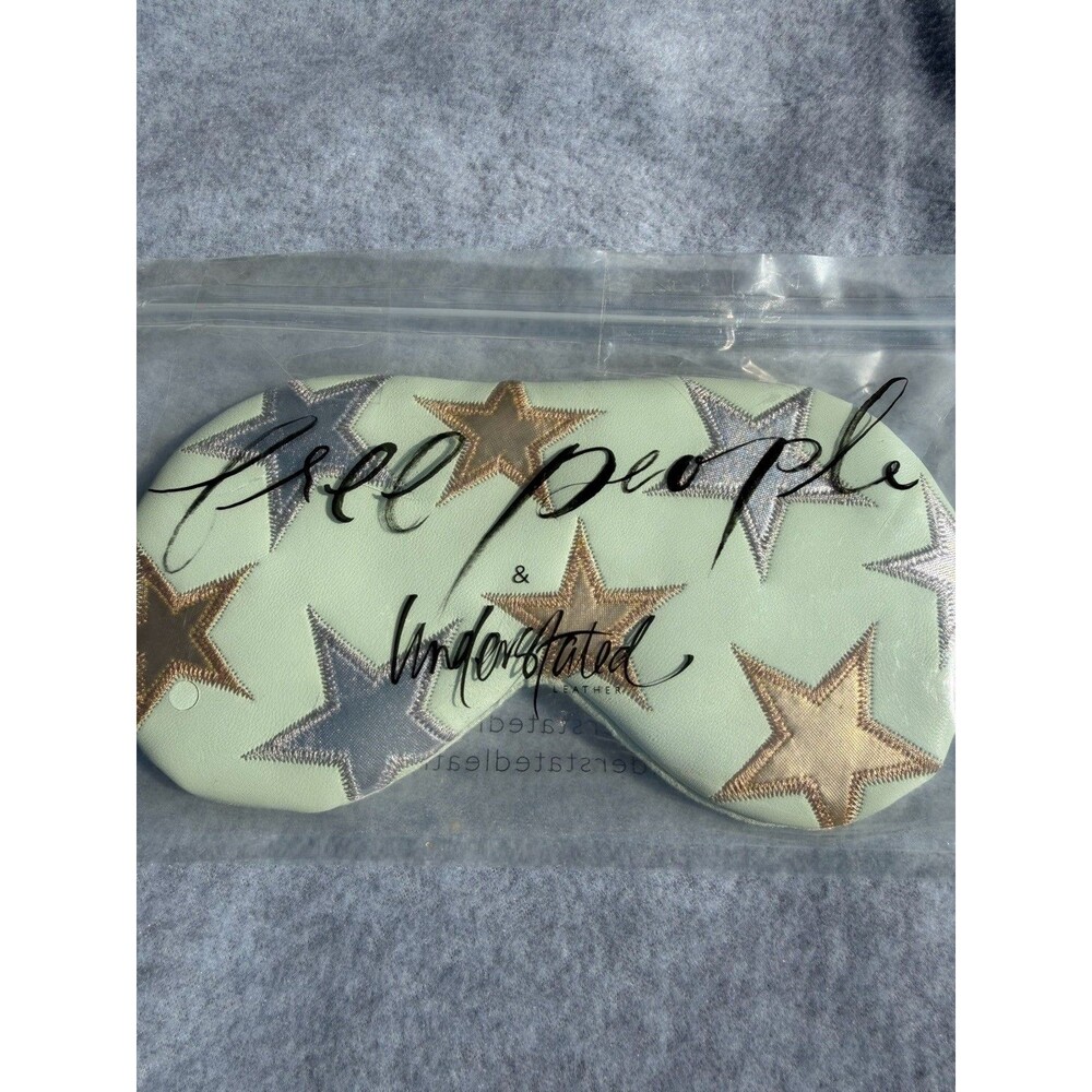 Free People Understated Leather Starry Eyed Eye Sleep Mask NEW Travel Stars